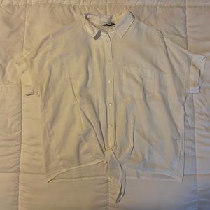 Madewell Short-Sleeve Tie-Front Top